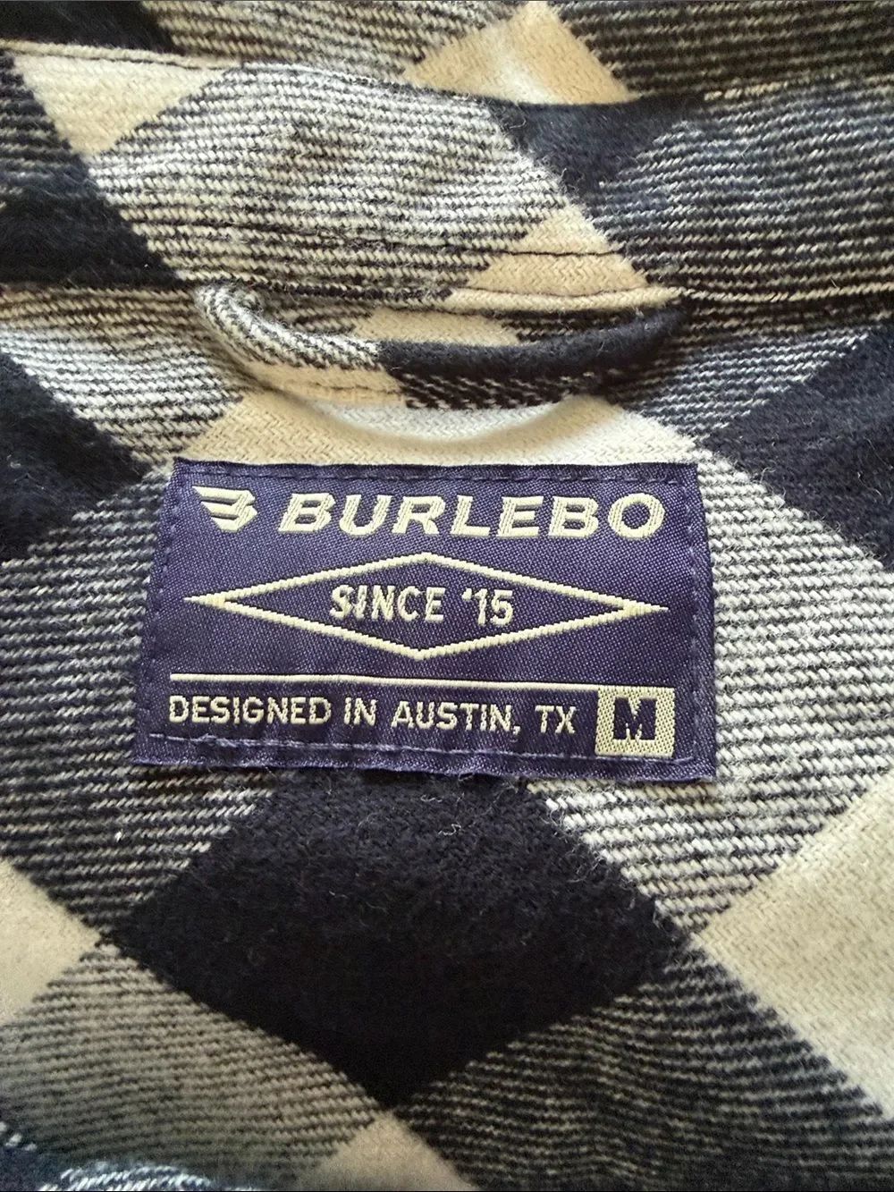 Burlebo flannel long sleeve button down plaid shirt - Picture 4 of 7